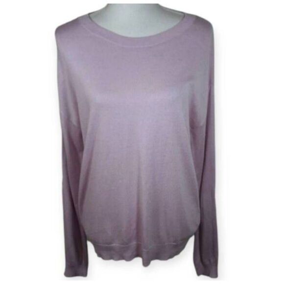 I.N.C. INTERNATIONAL CONCEPTS COLD ELBOW LAVENDER SWEATER ELBOW CUTOUT SZ.M EUC. - Picture 2 of 8